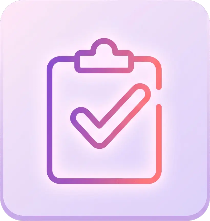 Clipboard with a checkmark