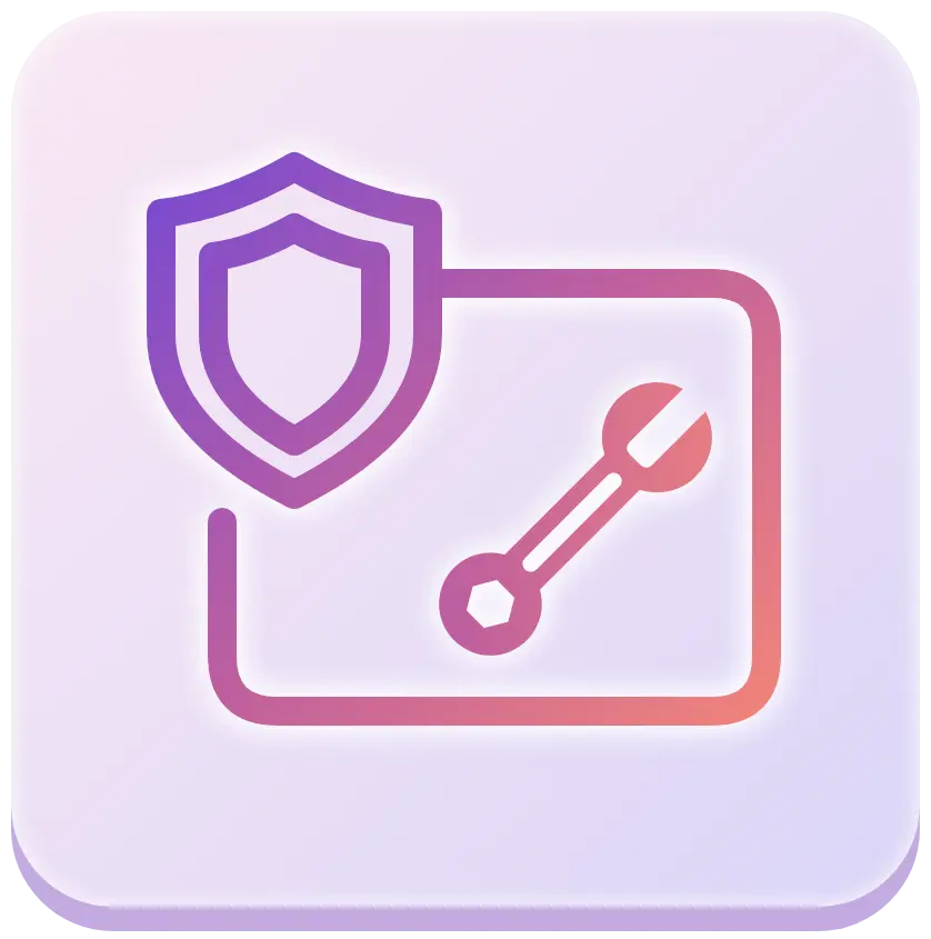 Shield and wrench icon
