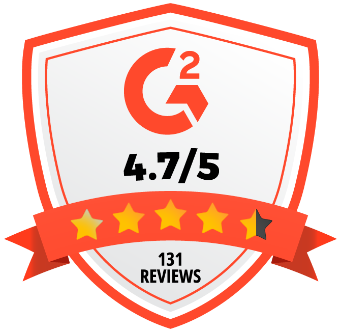 G2 badge showing a 4.7/5 rating for Miva.