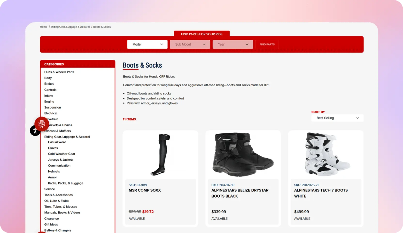 Screenshot of Tokyo Mods category page for Walnut lumber.