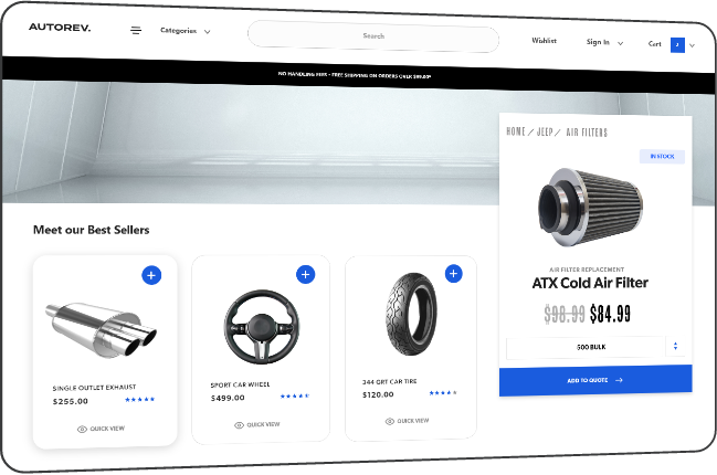 Autorev store screenshot.