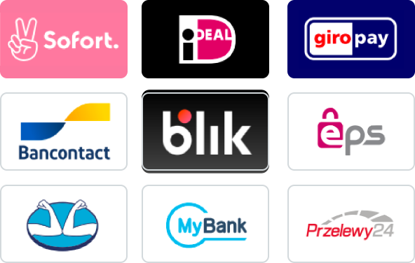 Logos for international cards.