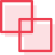 Icon of two overlapping squares.