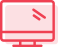 Icon of a monitor with glare.