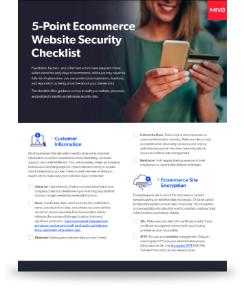 Guide: 5-Point Ecommerce Website Security Checklist Guide: 5-Point Ecommerce Website Security Checklist